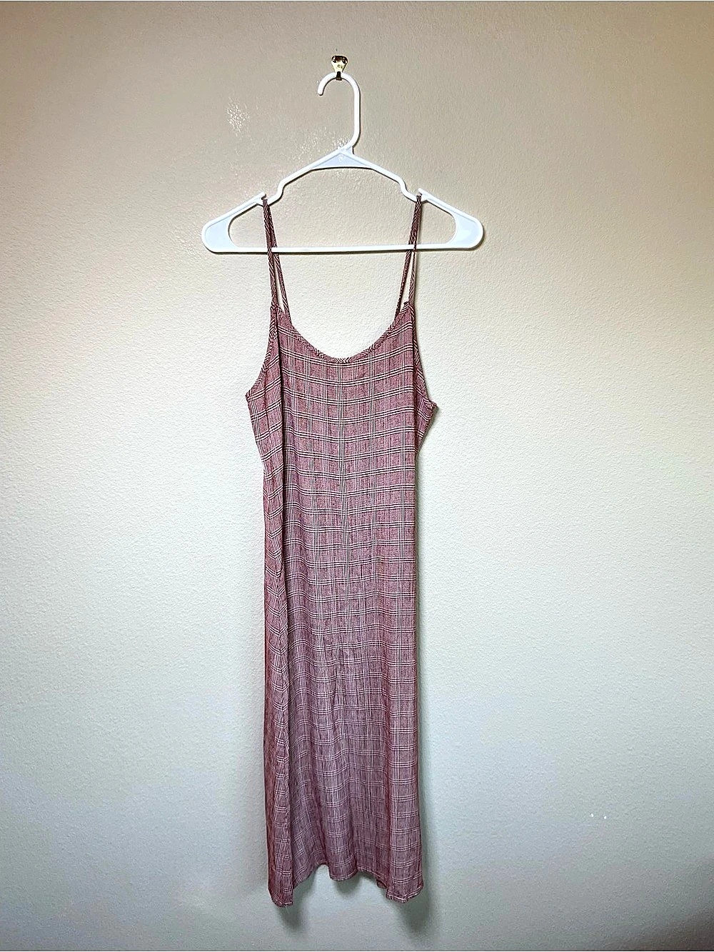 Vintage Sostanza Plaid Pink Slip Dress